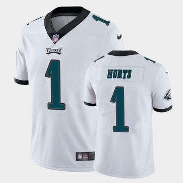 Mens Philadelphia Eagles 1 Jalen Hurts White Vapor Limited NFL Jersey